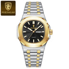 Luxury Military Man Watch Square Waterproof Luminous Date Week Men Watch Stainless Steel Quartz Men'S Watches Reloj+Box