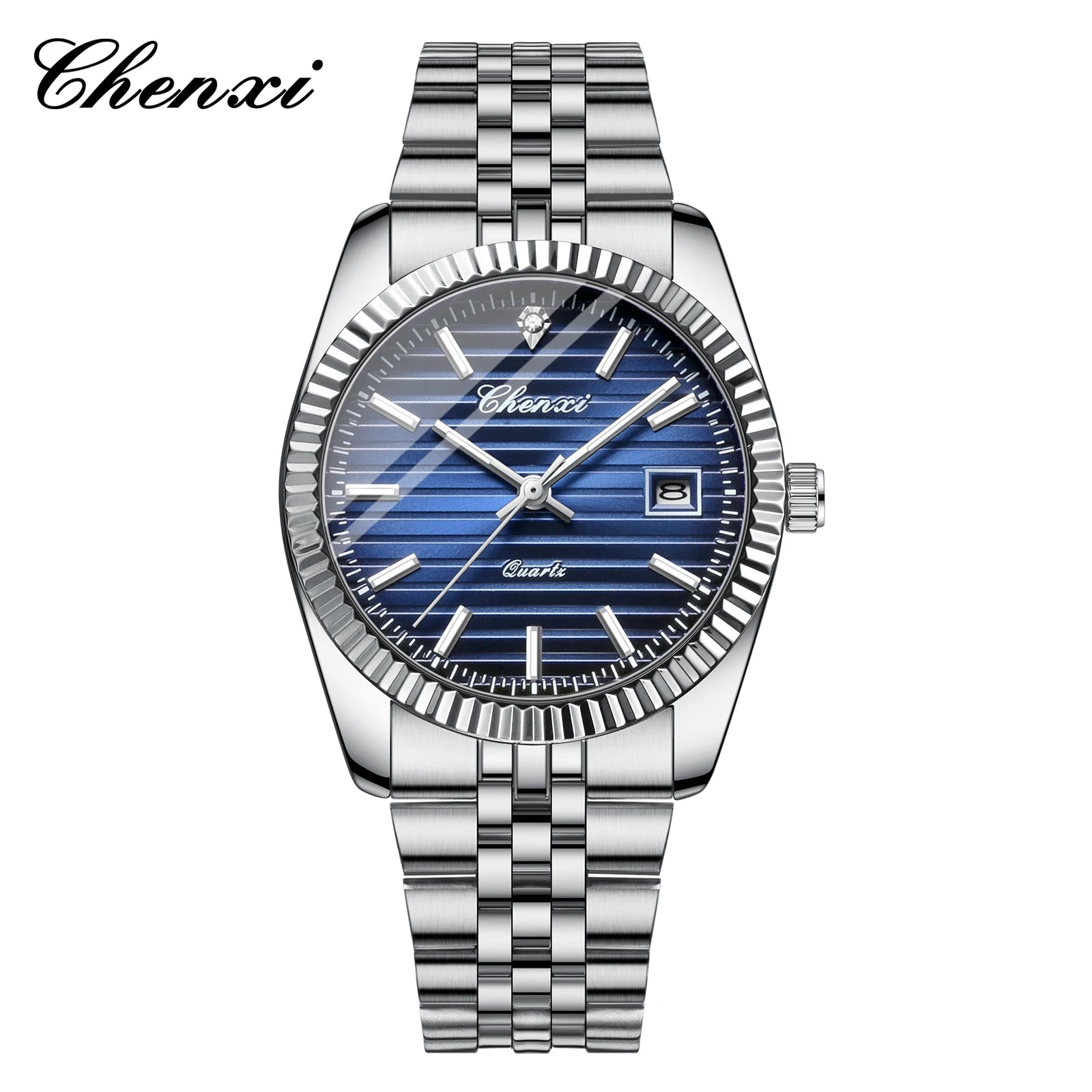 004D Luxury Stainless Steel Watch for Man Waterproof Luminous Date Men Watch Casual Quartz Men'S Watches Male Clock