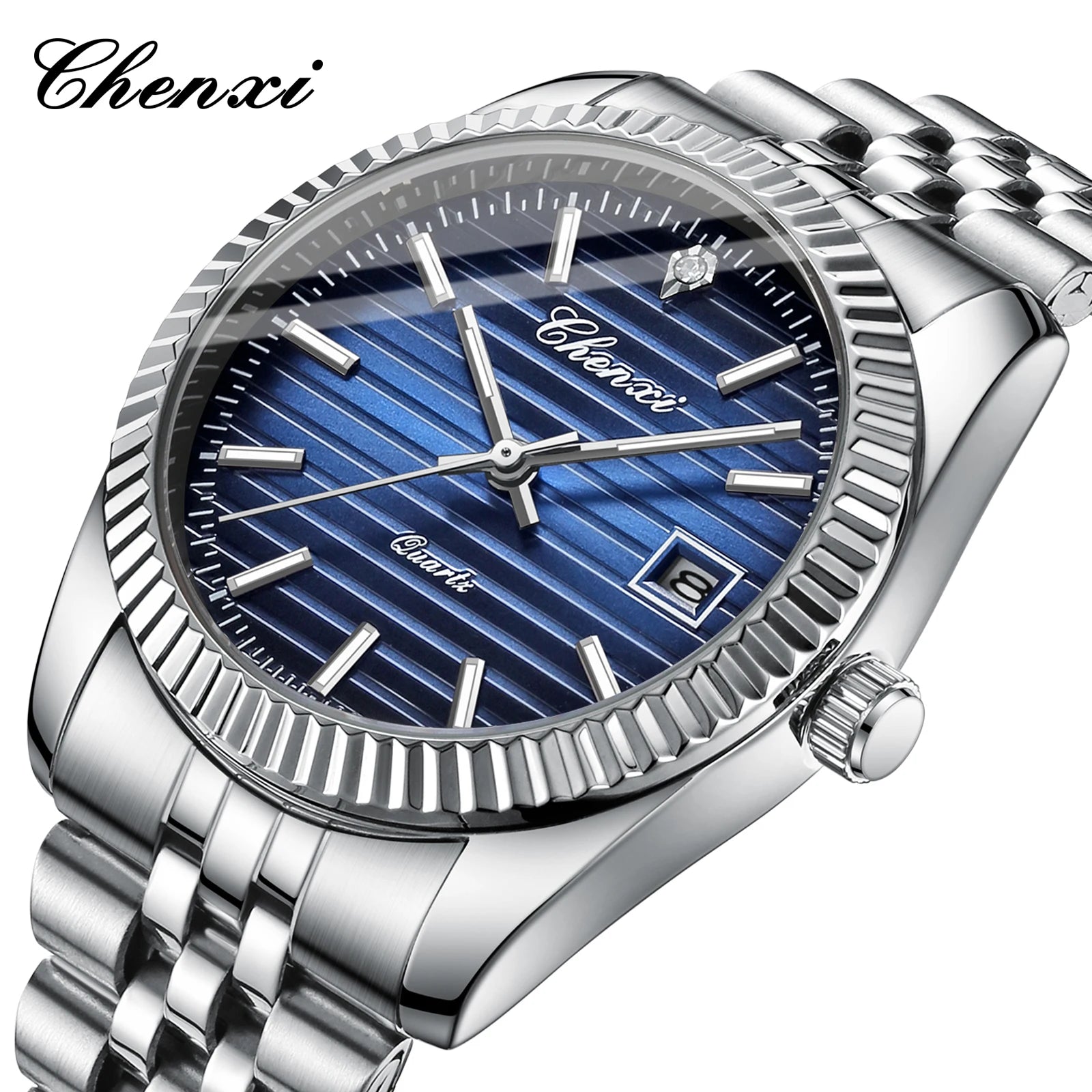 004D Luxury Stainless Steel Watch for Man Waterproof Luminous Date Men Watch Casual Quartz Men'S Watches Male Clock