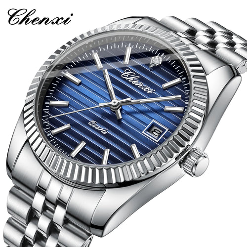 004D Luxury Stainless Steel Watch for Man Waterproof Luminous Date Men Watch Casual Quartz Men'S Watches Male Clock