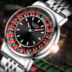 Fashion Men Watch Rotating Dial Las Vegas Roulette Desktop Theme Watch Men Waterproof Luminous Clock Watches Creative Clock