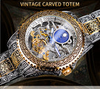 Forsining Skeleton Carved Tourbillon Mechanical Watches Luxury Men'S Wristwatch