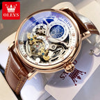 Skeleton Watches Mechanical Automatic Watch Men Tourbillon Sport Clock Casual Business Moon Wrist Watch Relojes Hombre
