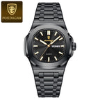 Luxury Military Man Watch Square Waterproof Luminous Date Week Men Watch Stainless Steel Quartz Men'S Watches Reloj+Box