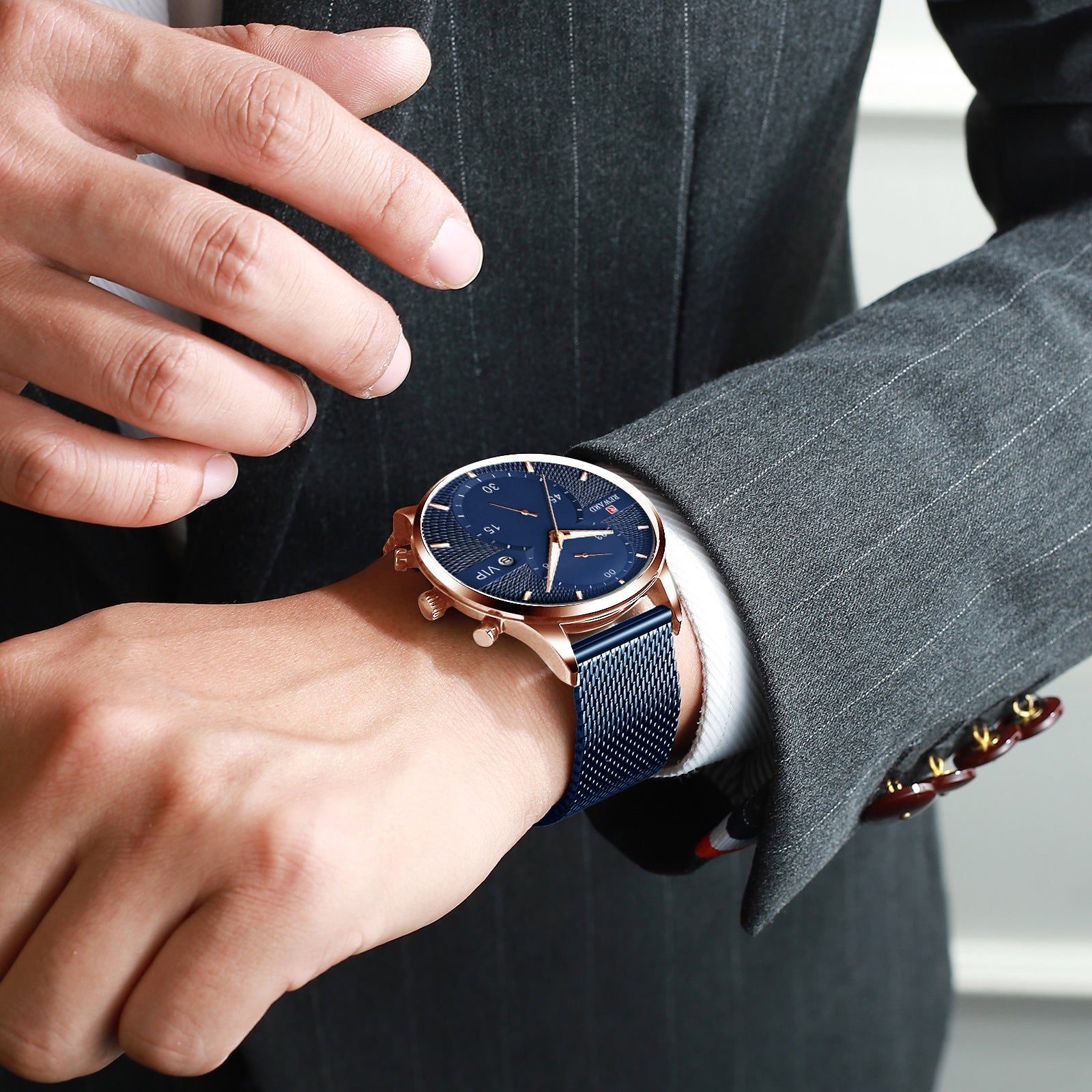 Men'S Watch Waterproof Quartz Watch Calendar Watch Maker