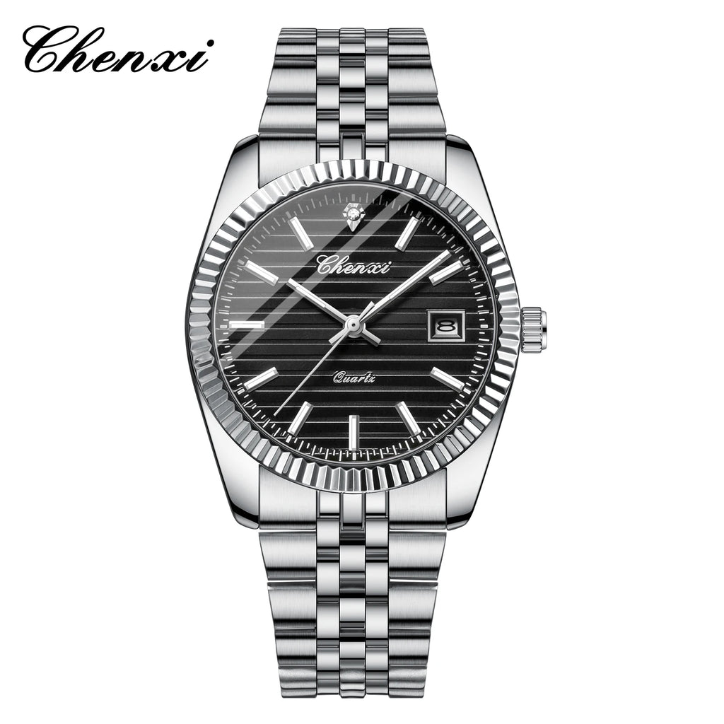 004D Luxury Stainless Steel Watch for Man Waterproof Luminous Date Men Watch Casual Quartz Men'S Watches Male Clock