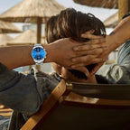 Herrenuhren Mit Lässiger Wasserdichter Chronographen Quarzuhr Aus Edelstahl Und Metall, Auto Date in Farbenfrohen Zeigern