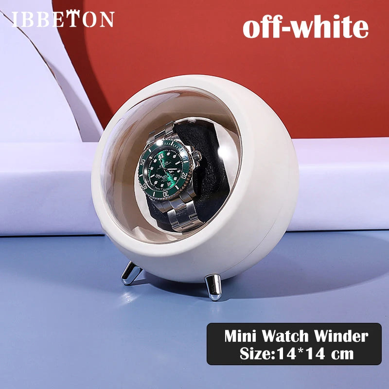 Single Watch Winder for Automatic Watches Storage Box Automatic Winder Use USB Cable / with Battery Mabuchi Mute Motro