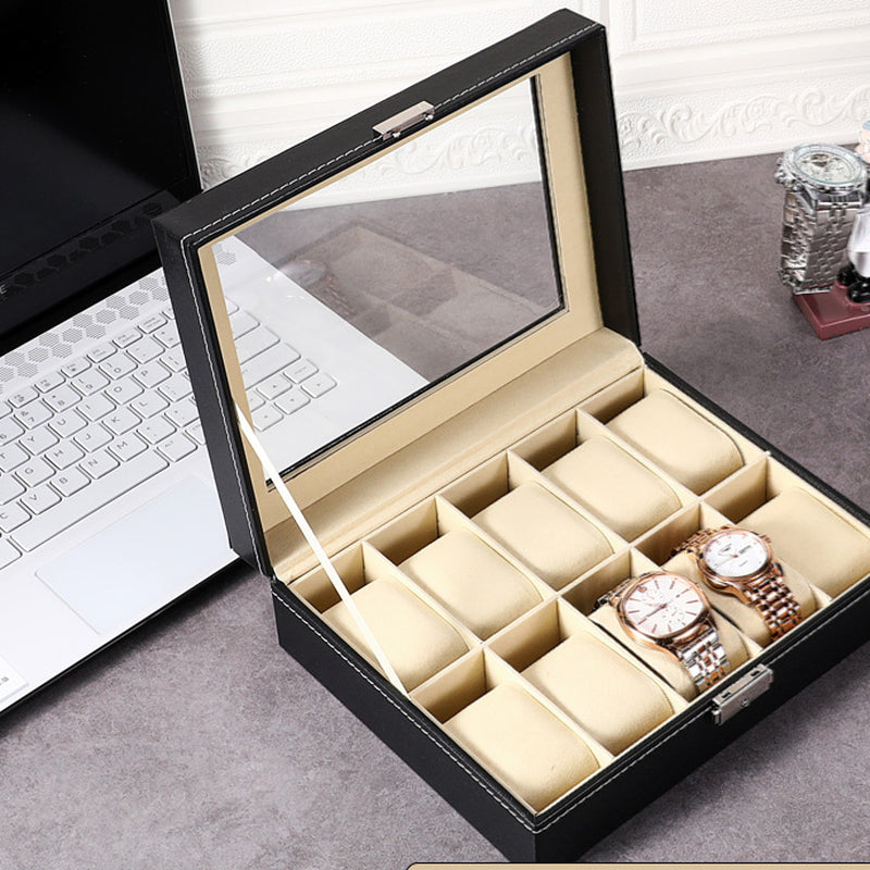 Simple and Creative Leather Watch Storage Box